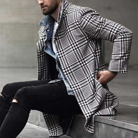 Oisin | Trendiger Karierter Mantel, Warm, Vielseitig, Modisch