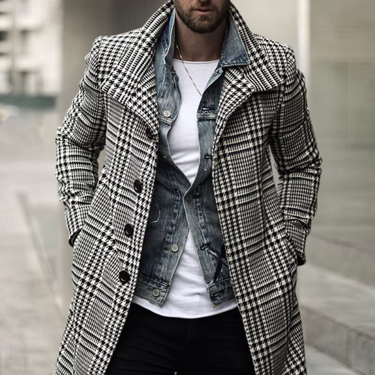 Oisin | Trendiger Karierter Mantel, Warm, Vielseitig, Modisch