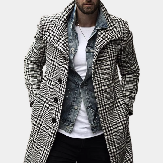 Oisin | Trendiger Karierter Mantel, Warm, Vielseitig, Modisch