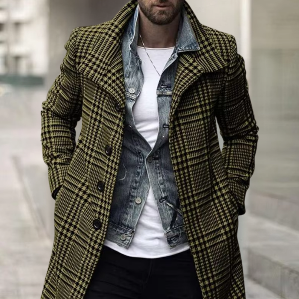 Oisin | Trendiger Karierter Mantel, Warm, Vielseitig, Modisch