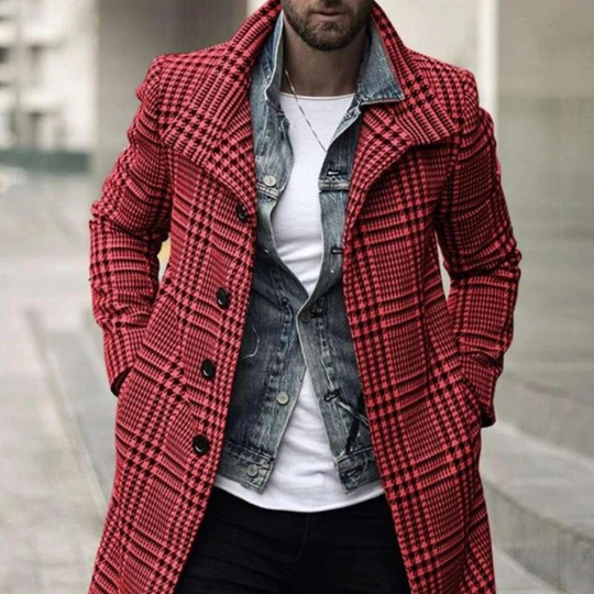 Oisin | Trendiger Karierter Mantel, Warm, Vielseitig, Modisch