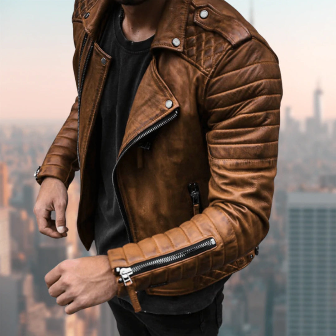 Cruz | Stylische Leder-Bikerjacke für ultimativen Komfort und Haltbarkeit