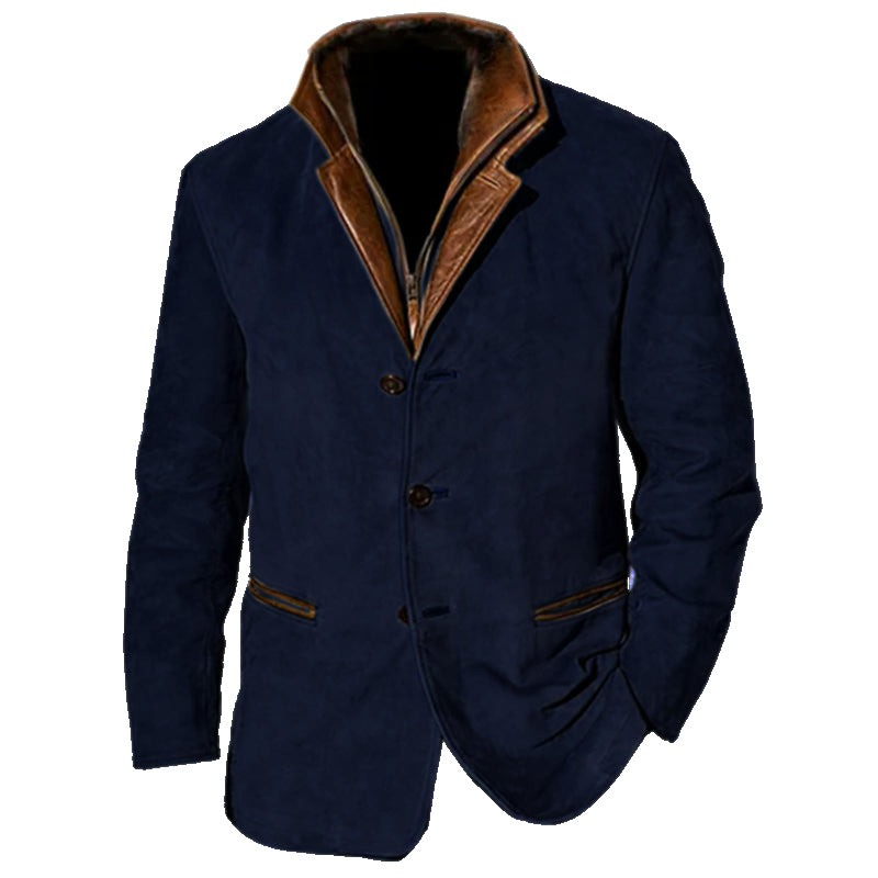 Carter - Men's Suede Jacket with Leather Trimmings 3