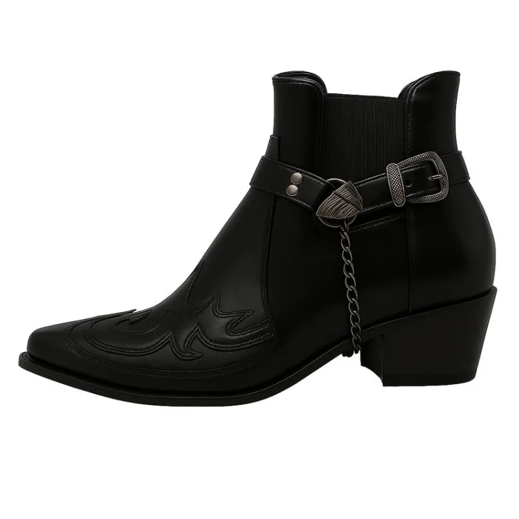 Cody - Men's Ankle Cowboy Boots Classic Western Style 0