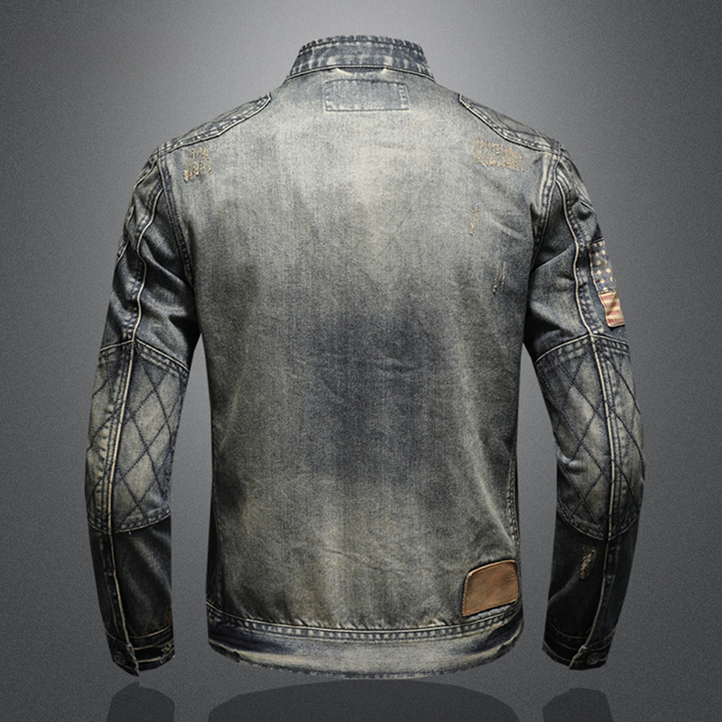 Cody - Men's Slim Fit Denim Jacket with Quilted Shoulders, Casual Style 1