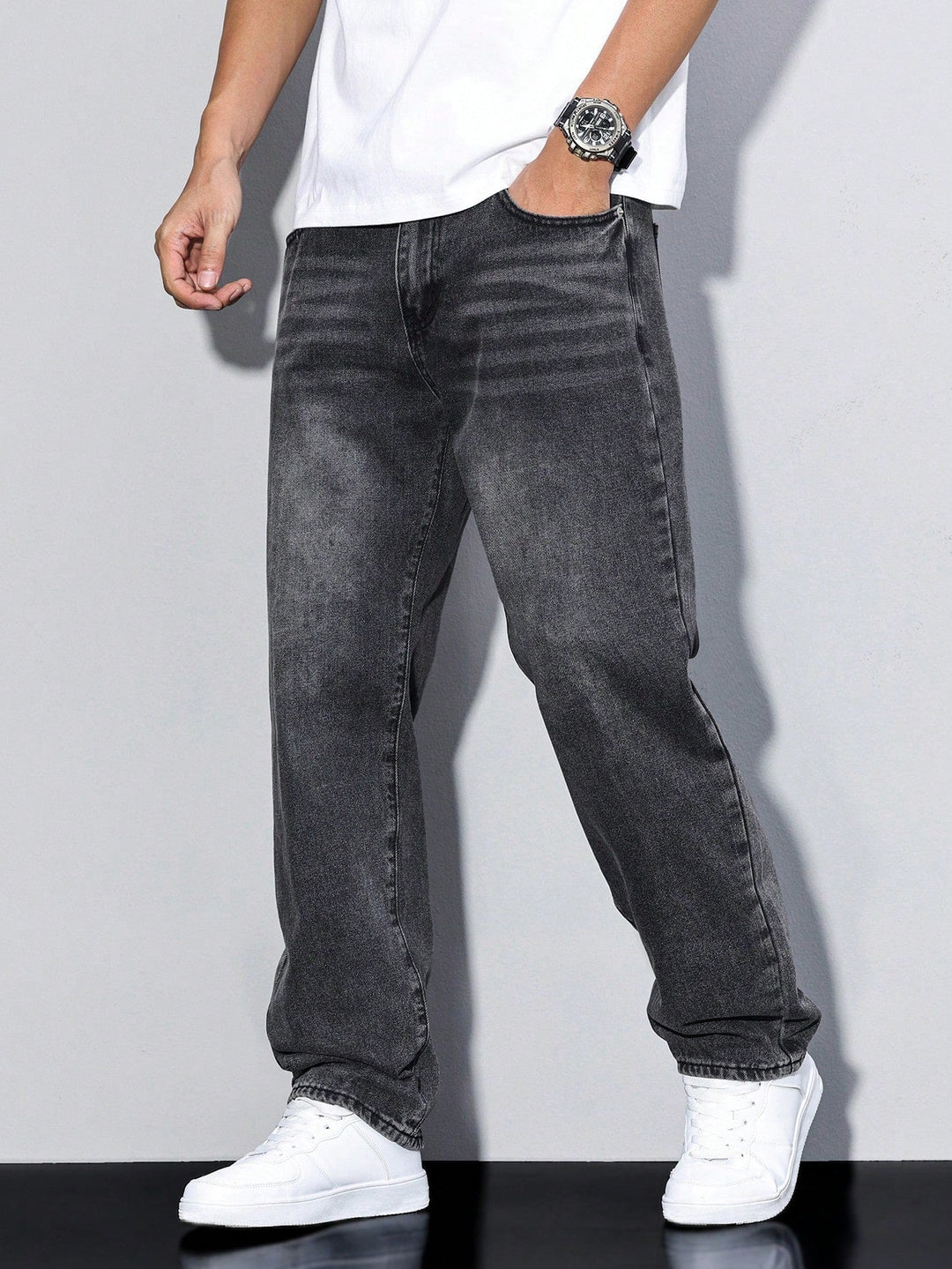 Daan - Men's Casual Jeans Cotton Blend Loose Fit 0