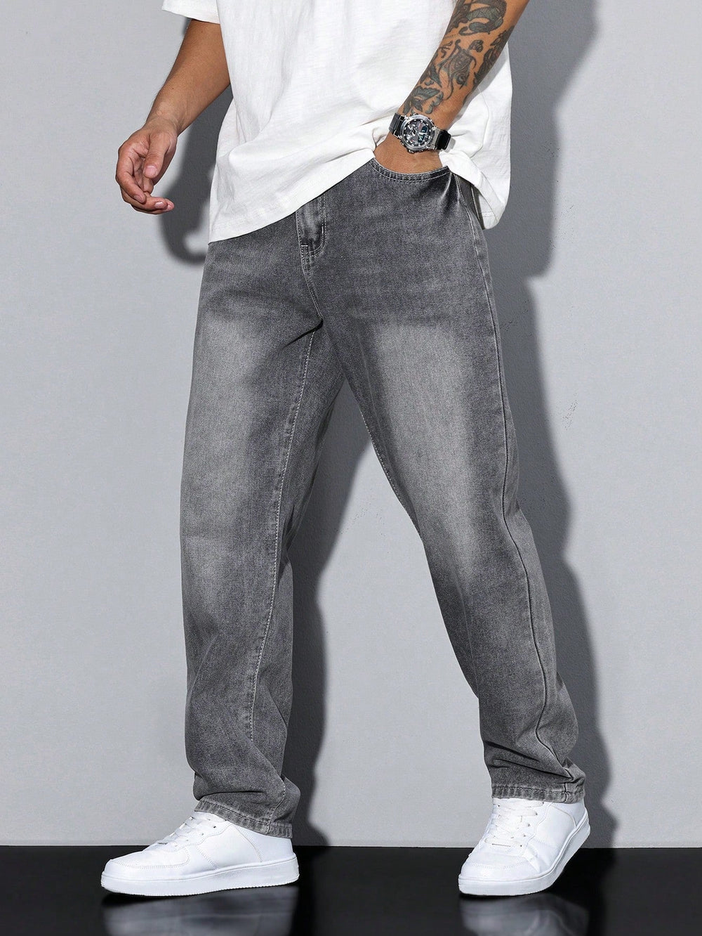 Daan - Men's Casual Jeans Cotton Blend Loose Fit 1