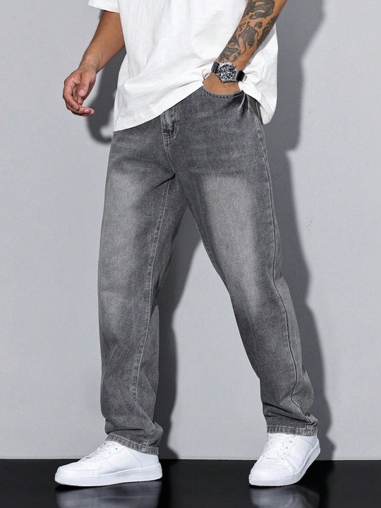 Daan - Men's Casual Jeans Cotton Blend Loose Fit 1