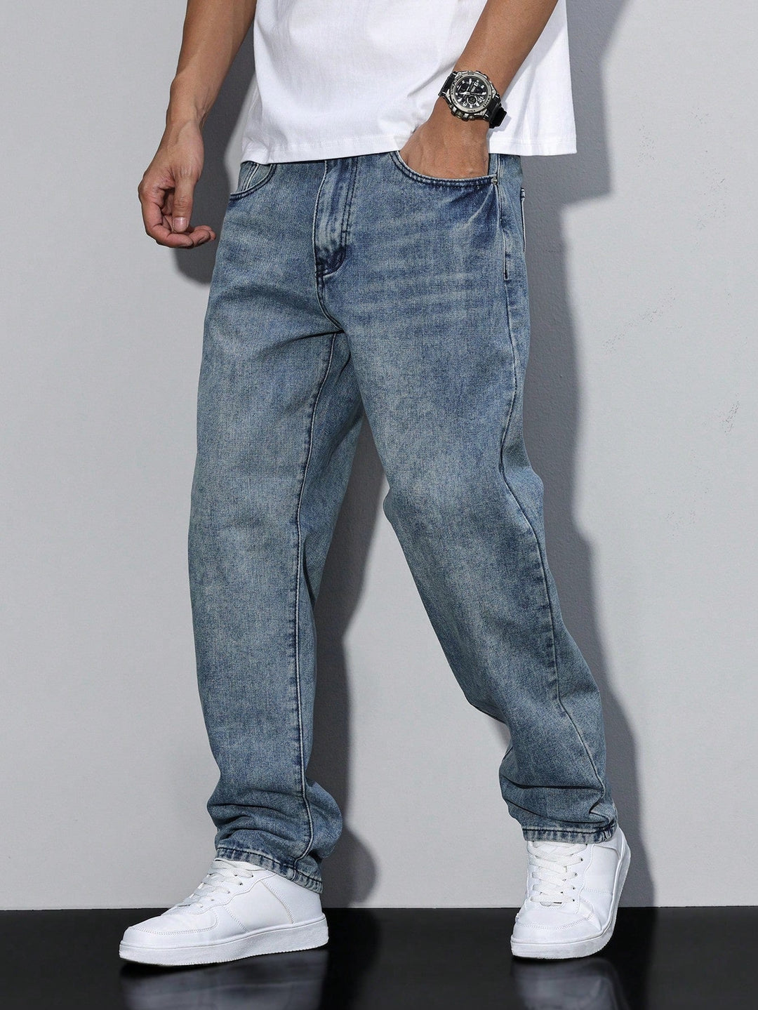 Daan - Men's Casual Jeans Cotton Blend Loose Fit 2