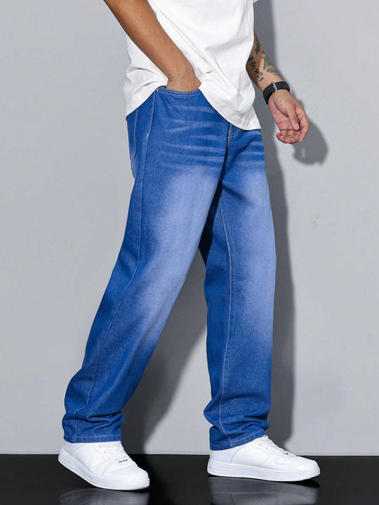 Daan - Men's Casual Jeans Cotton Blend Loose Fit 4
