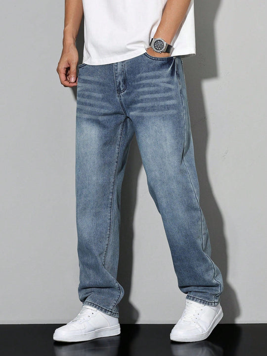 Daan - Men's Casual Jeans Cotton Blend Loose Fit 5