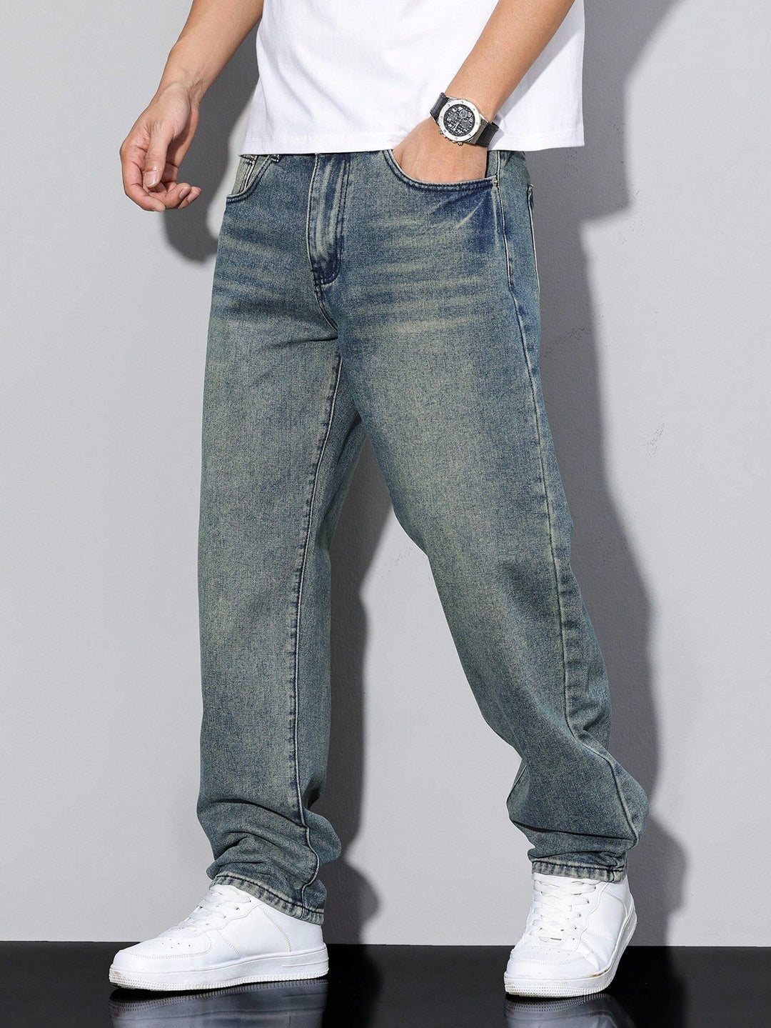 Daan - Men's Casual Jeans Cotton Blend Loose Fit 7
