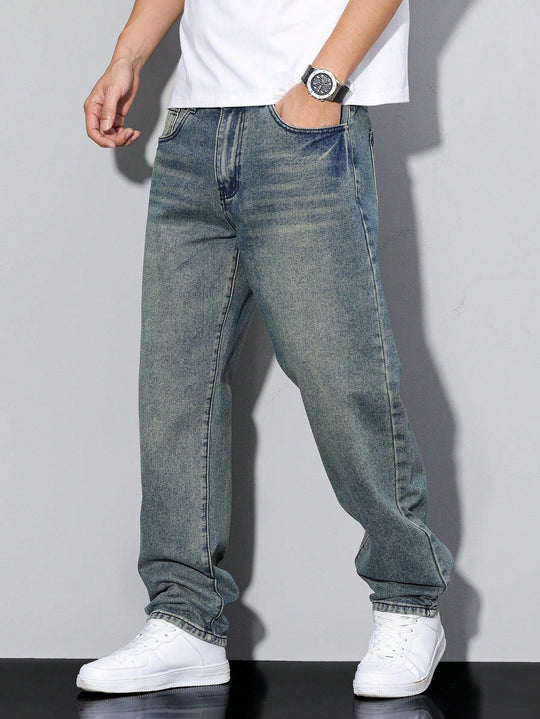 Daan - Men's Casual Jeans Cotton Blend Loose Fit 7