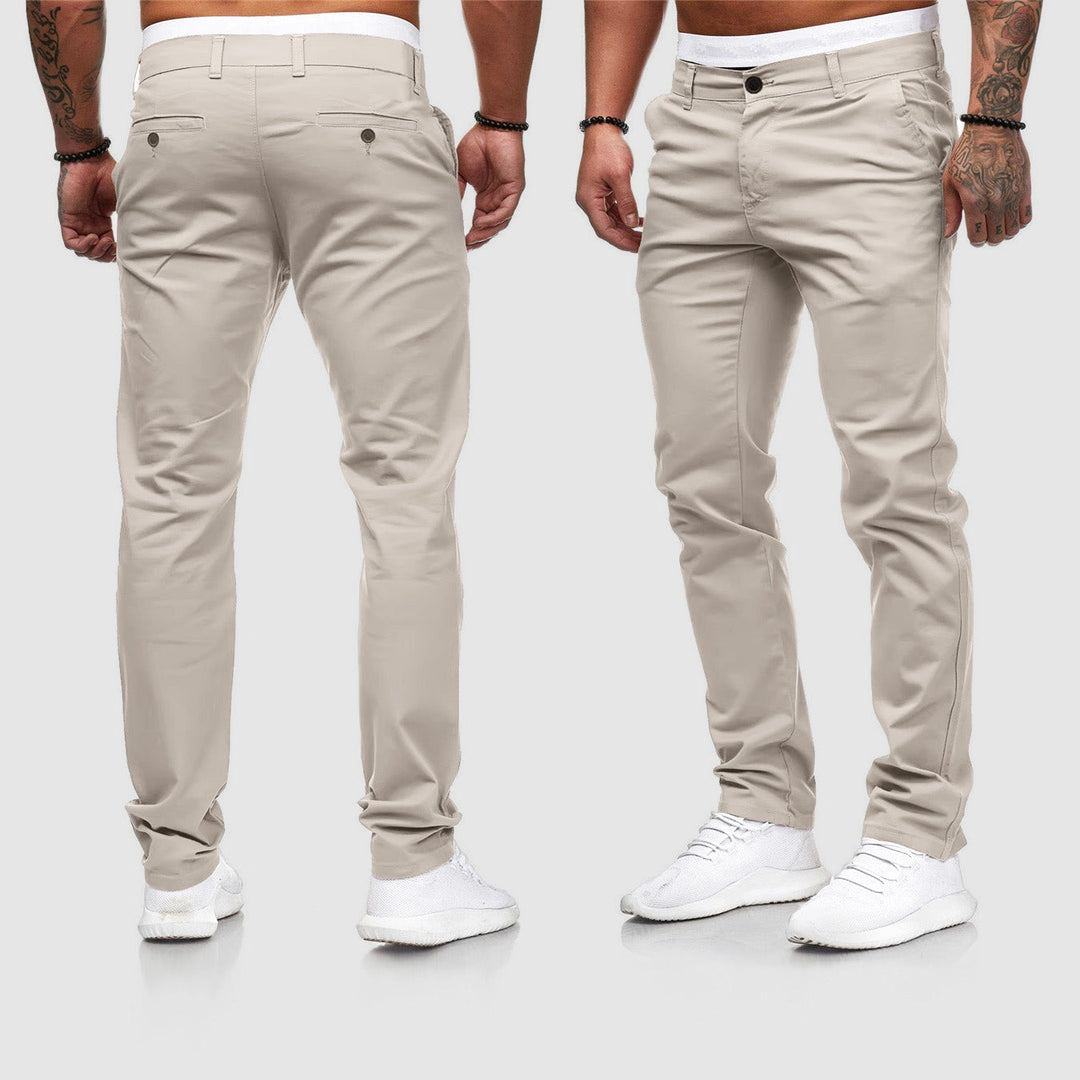 Dante - Men's Slim Straight Leg Pants Comfortable Fiber Blend Casual Wear 0