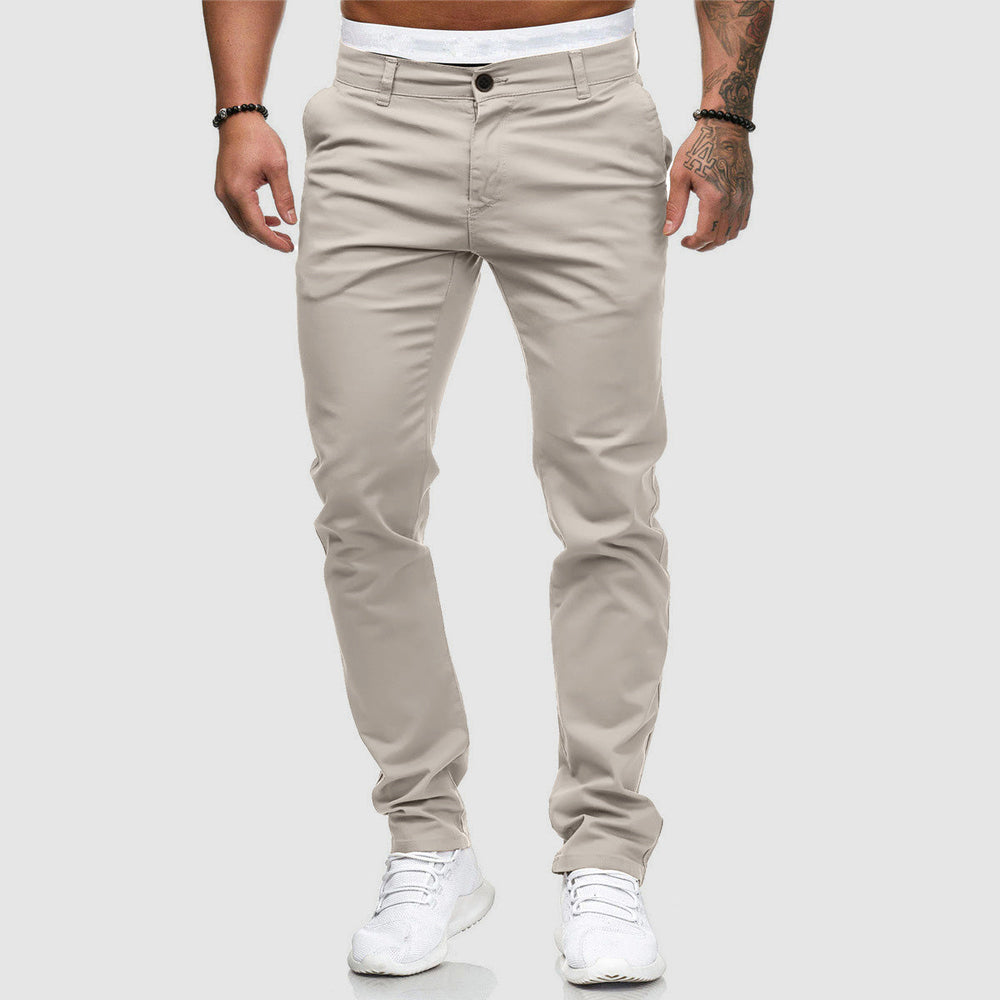 Dante - Men's Slim Straight Leg Pants Comfortable Fiber Blend Casual Wear 1