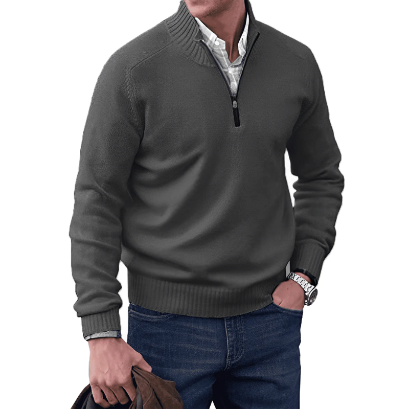 Clyde | Luxuriöser Kaschmir-Reißverschluss-Pullover für Komfort