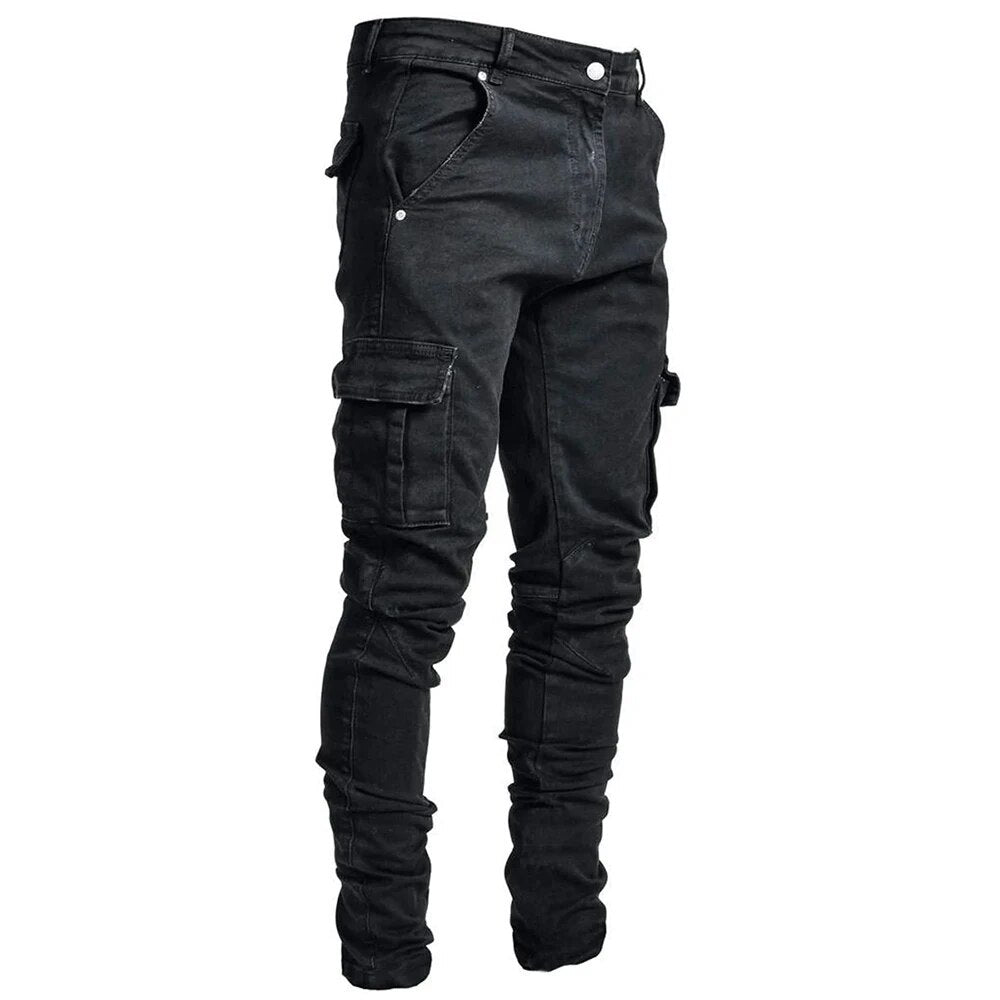 Finn - Men's Denim Cargo Pants Comfortable Fit 0