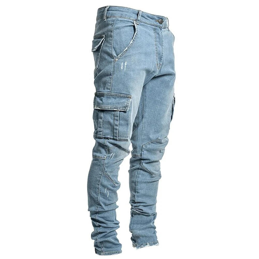 Finn - Men's Denim Cargo Pants Comfortable Fit 1