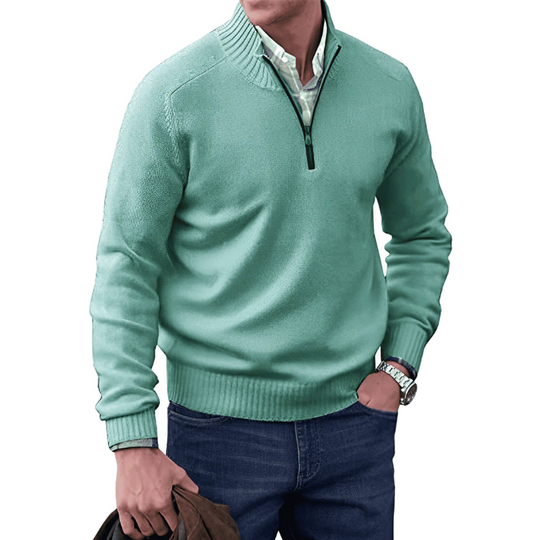 Clyde | Luxuriöser Kaschmir-Reißverschluss-Pullover für Komfort