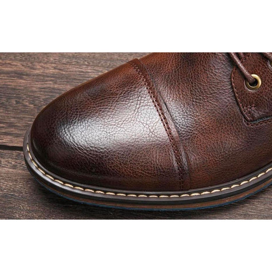 Aaron | Luxurious Leather Oxford Boots for Ultimate Comfort