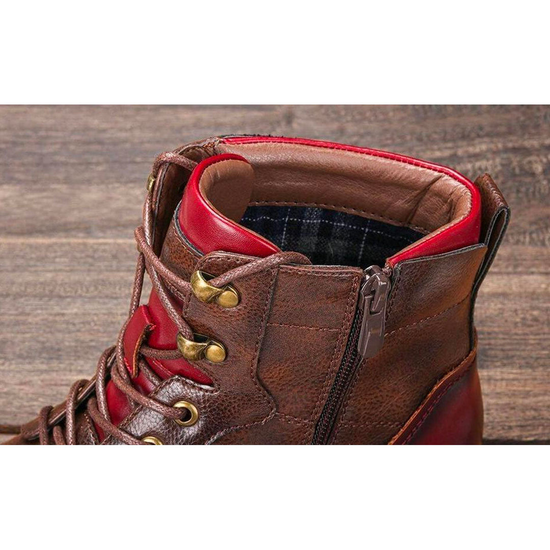 Aaron | Luxurious Leather Oxford Boots for Ultimate Comfort