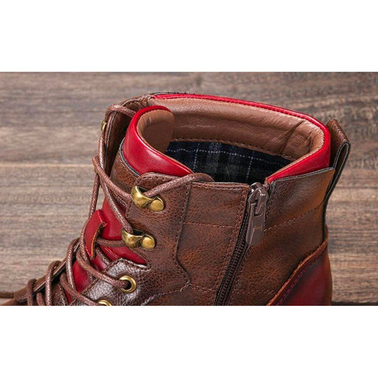 Aaron | Luxurious Leather Oxford Boots for Ultimate Comfort
