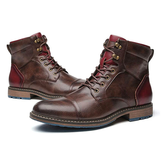 Aaron | Luxurious Leather Oxford Boots for Ultimate Comfort