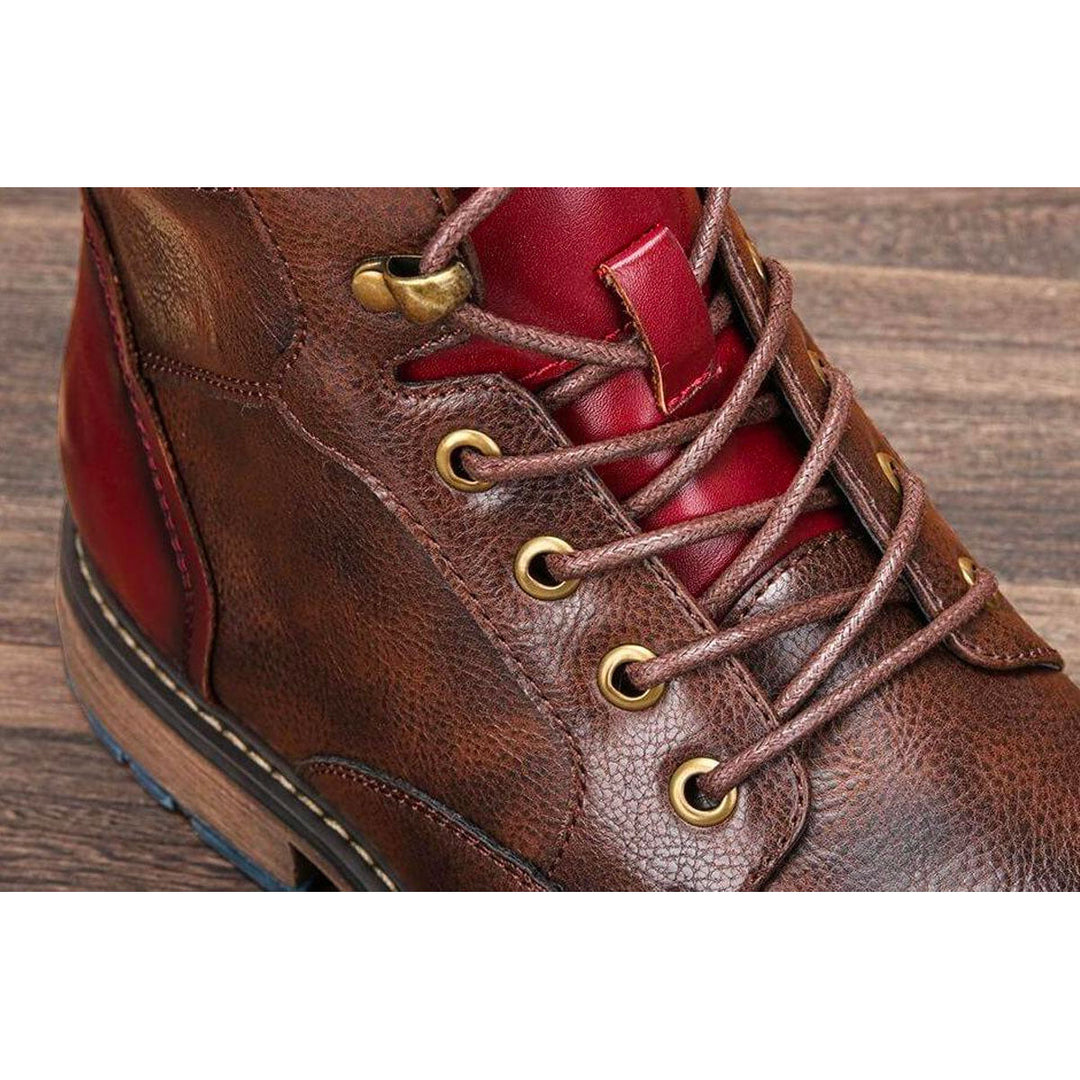 Aaron | Luxurious Leather Oxford Boots for Ultimate Comfort