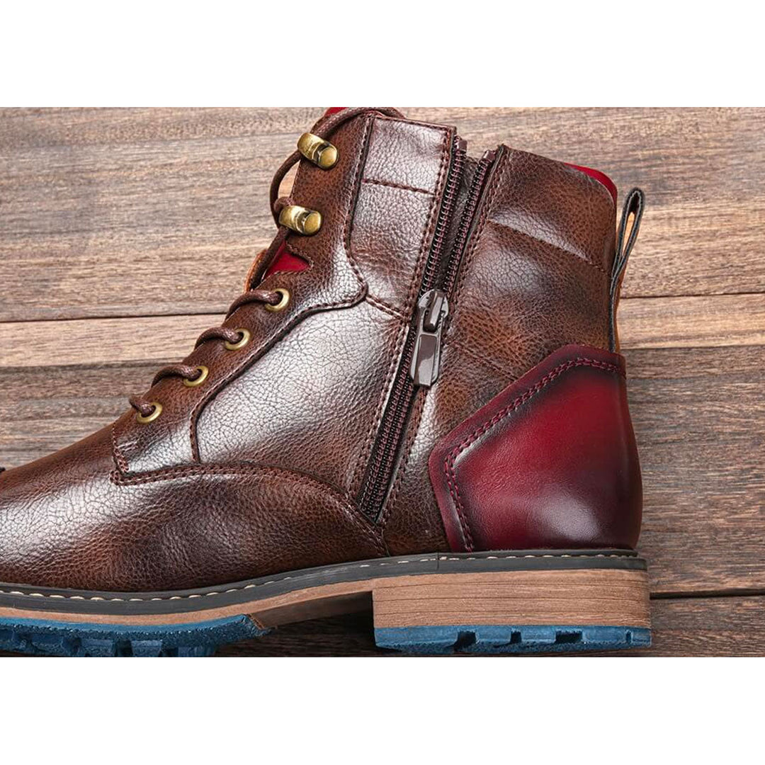 Aaron | Luxurious Leather Oxford Boots for Ultimate Comfort