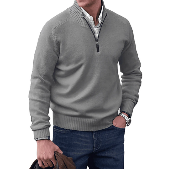 Clyde | Luxuriöser Kaschmir-Reißverschluss-Pullover für Komfort