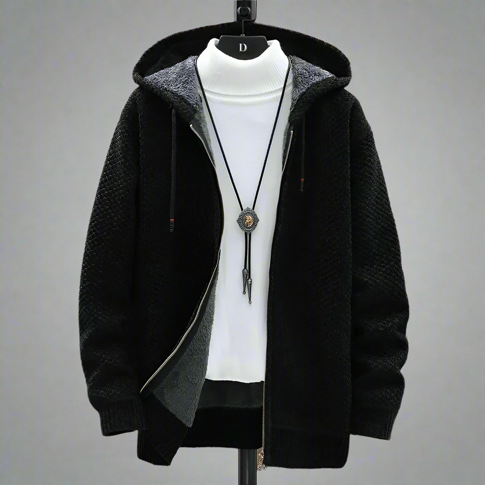 Hendrik - Men's Knitted Hoodie Soft Fabric Relaxed Fit 1