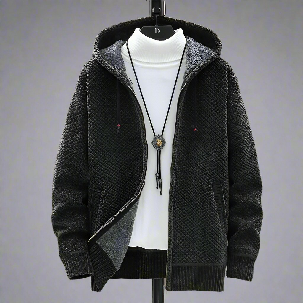 Hendrik - Men's Knitted Hoodie Soft Fabric Relaxed Fit 2