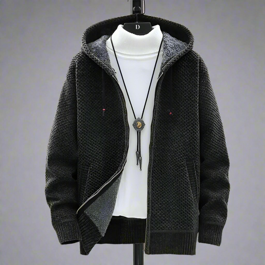 Hendrik - Men's Knitted Hoodie Soft Fabric Relaxed Fit 2