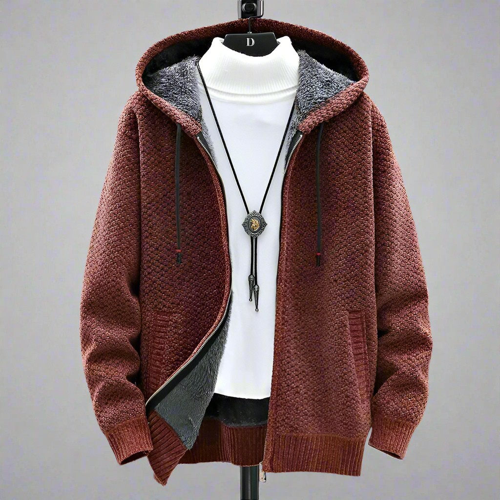Hendrik - Men's Knitted Hoodie Soft Fabric Relaxed Fit 3