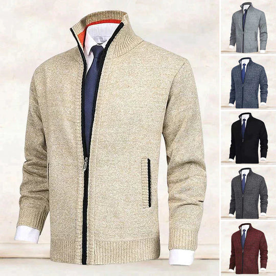 Jasper - Men's Cardigan with Zipper and Pockets, Casual Style 1