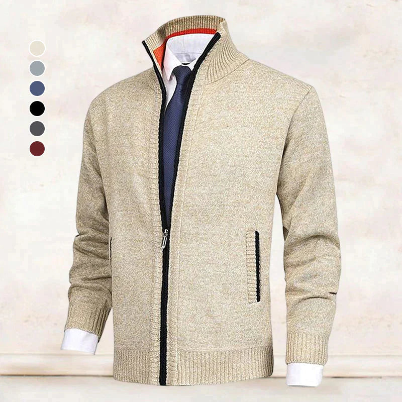 Jasper - Men's Cardigan with Zipper and Pockets, Casual Style 2