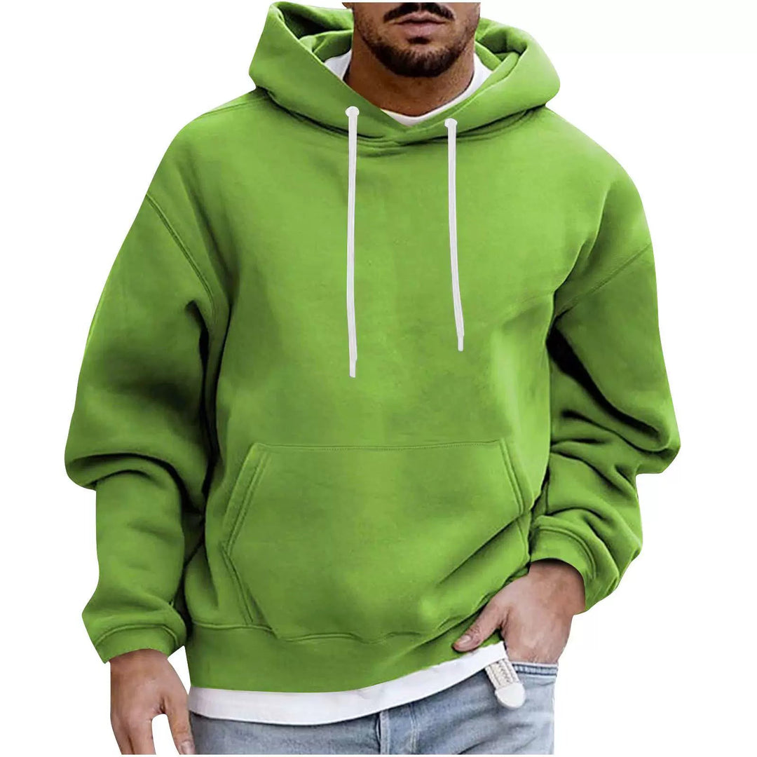 Jasper - Men's Fleece Hoodie Loose Fit with Kangaroo Pocket 4