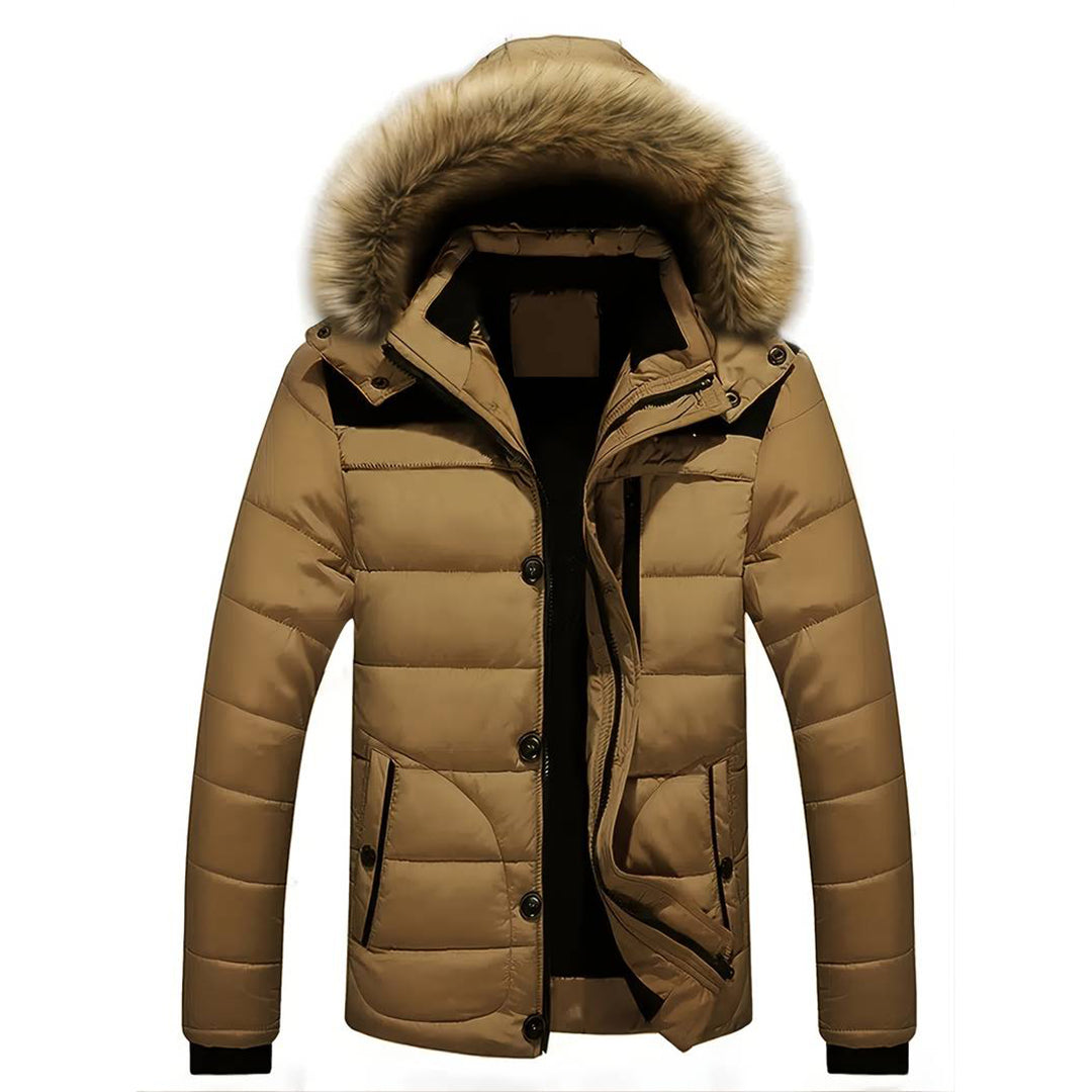 Jim | Stylish Men's Parka with Removable Hood and Warmth