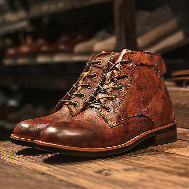Leo - Men's Leather Boots Comfortable Supportive Design 1