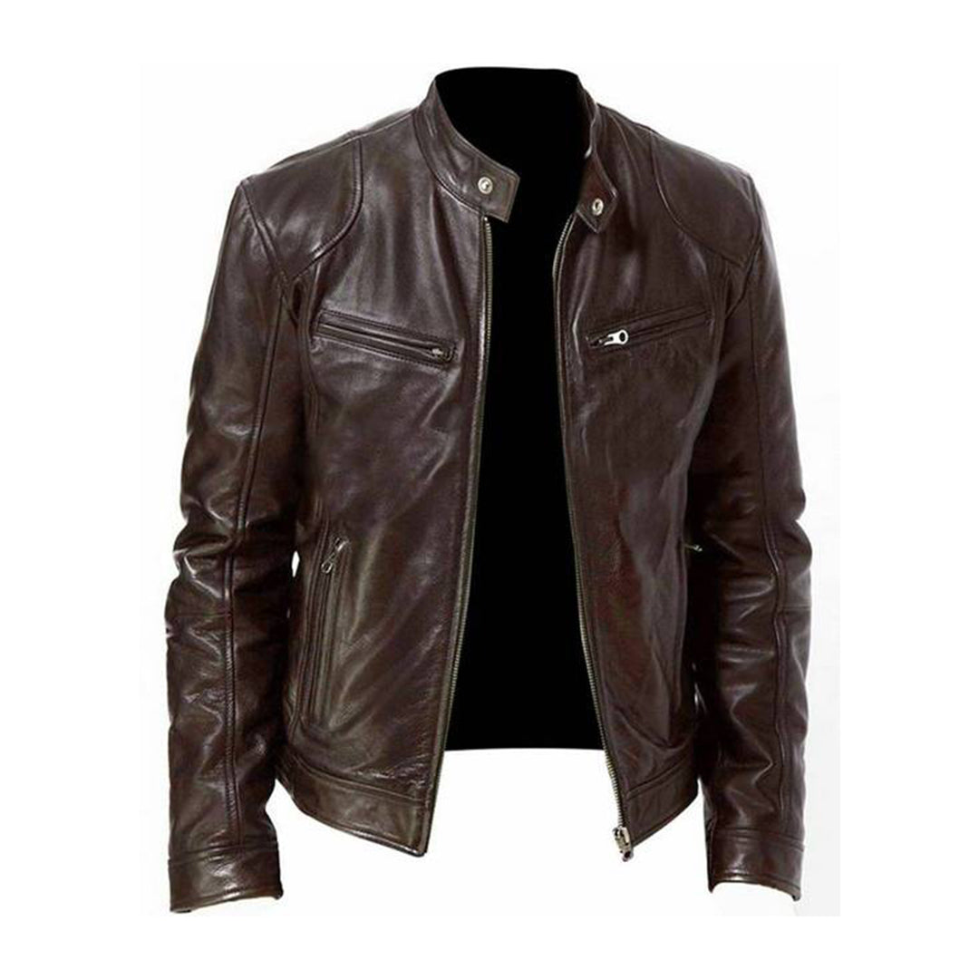 Michael | Stylische, langlebige, bequeme Lederjacke für Männer