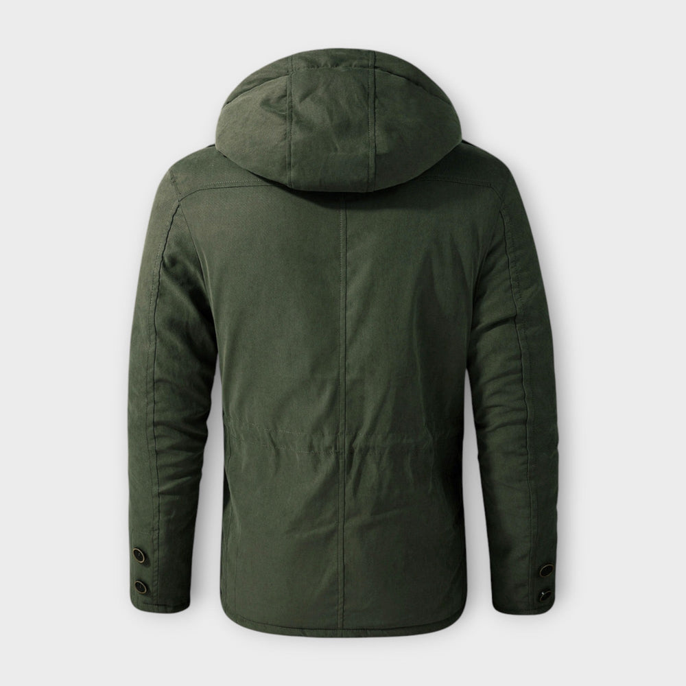 Nigel | Men's Tactical Warm Parka with Hood, Waterproof, and Insulated
