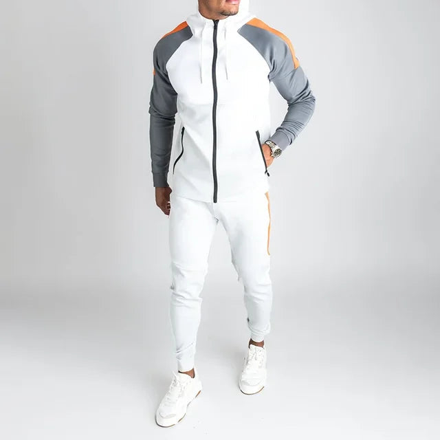 Max - Men's Tracksuit with Contrast Color Panels Comfortable Fit Polyester Blend 0