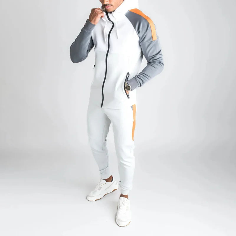 Max - Men's Tracksuit with Contrast Color Panels Comfortable Fit Polyester Blend 2