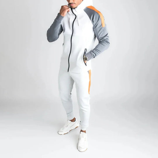 Max - Men's Tracksuit with Contrast Color Panels Comfortable Fit Polyester Blend 2