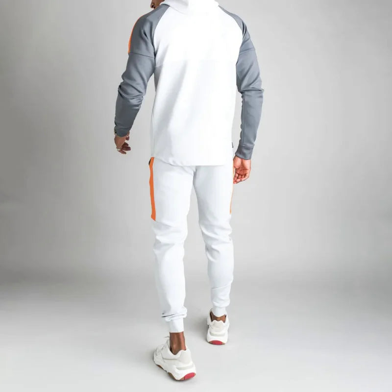 Max - Men's Tracksuit with Contrast Color Panels Comfortable Fit Polyester Blend 4