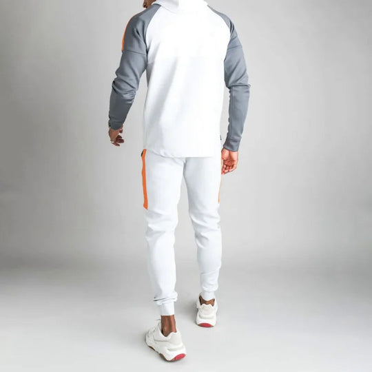 Max - Men's Tracksuit with Contrast Color Panels Comfortable Fit Polyester Blend 4