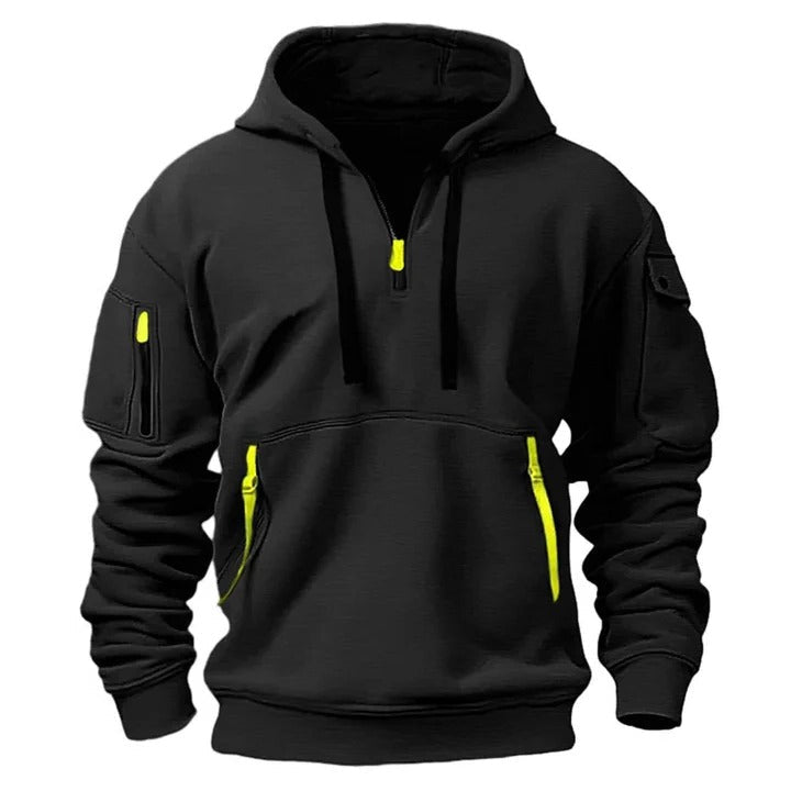 Milo - Men's Half-Zip Hoodie Comfortable Fit 0