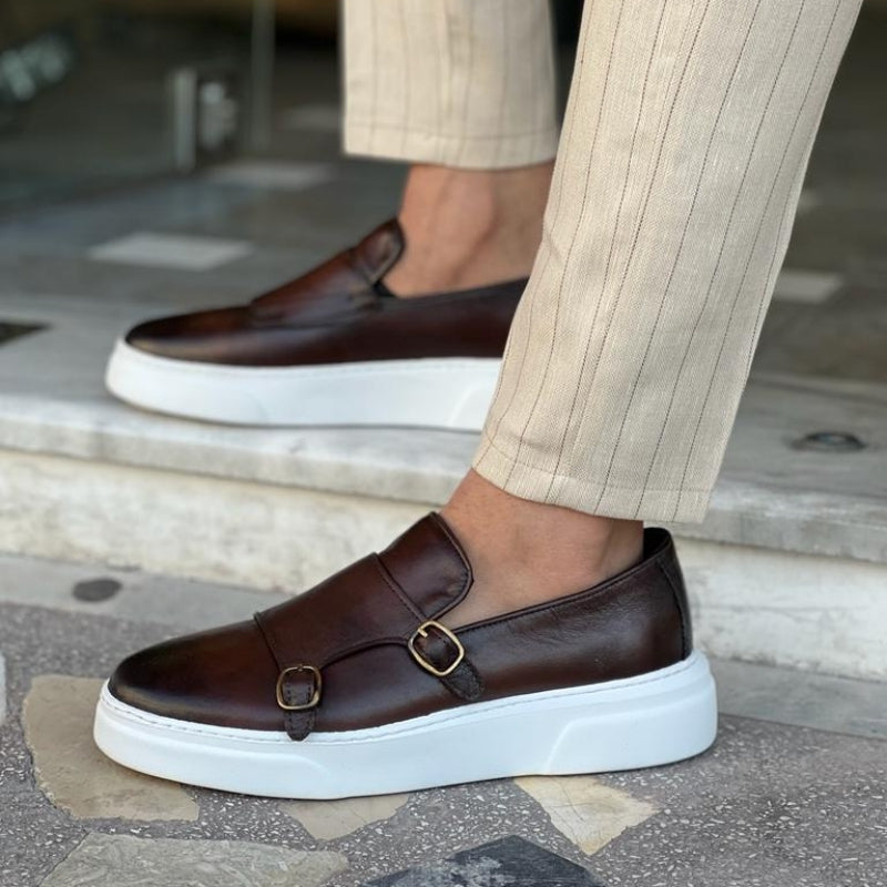 Milo - Men's Leather Loafers with Buckles Comfortable Slip-On Design 4