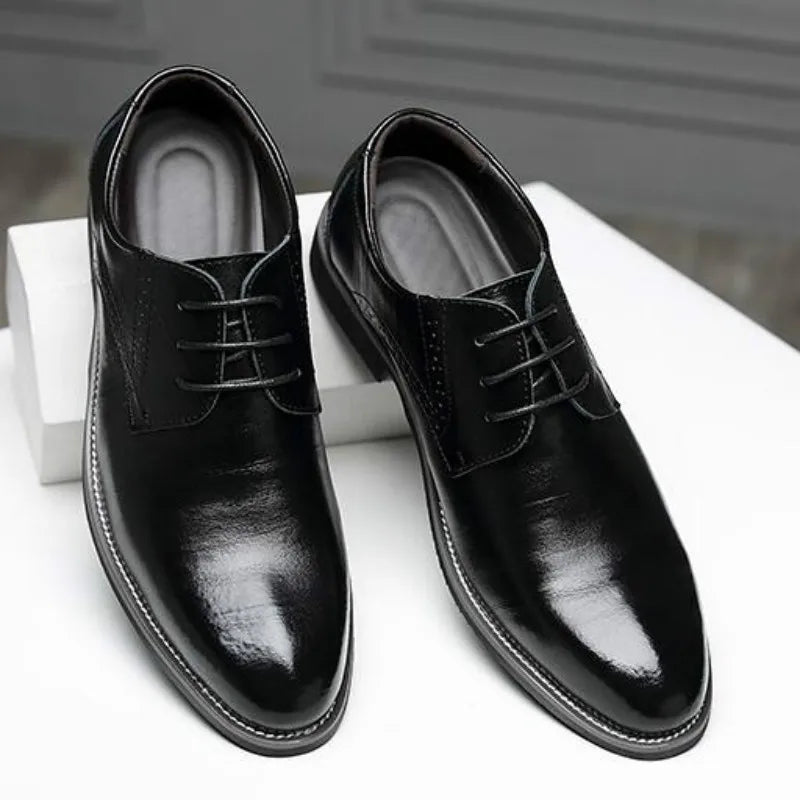 Milo - Men's Oxford Shoes Polished Leather Classic Design, Versatile and Durable 3