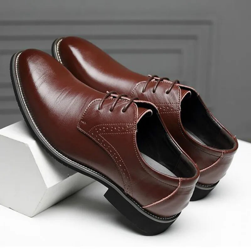 Milo - Men's Oxford Shoes Polished Leather Classic Design, Versatile and Durable 6